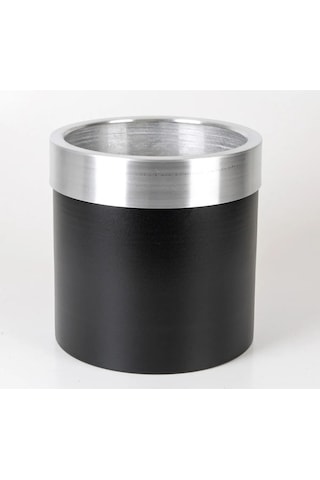 Rüzgar Yapay Çiçekçilik 30x30 Siyah Silver Saksı Siyah Gümüş