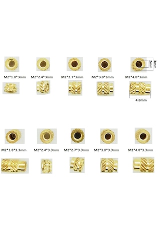 Yate10 500 Adet M2 Laptop Dişi Pirinç Somun Seti Kutulu