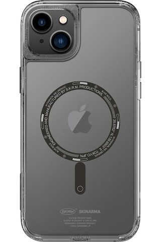 Apple Uyumlu iPhone 14 Plus Kılıf Skinarma Şeffaf Airbag Tasarımlı Magsafe Şarj Özellikli Saido Kapak