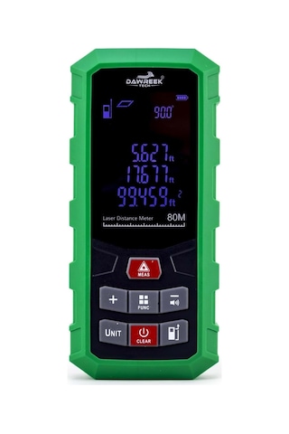 Dawreek Mesafe Ölçer H01 Green 80 Metre Dijital El Tipi Mesafe Ölçüm Cihazı