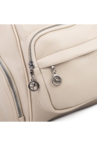 Nas Bag Kadın Çok Cepli Sırt Çantası En :30cm X Boy:34 Kum Victoria