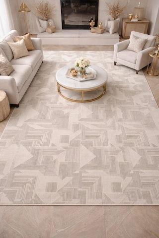 Luxess Diamond 2012 Gri Akrilik Modern Makine Halısı Gri