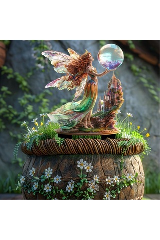 Peri Ve Kristal 2d Düz Akrilik Dekorasyon Bahçe Dekorasyonları