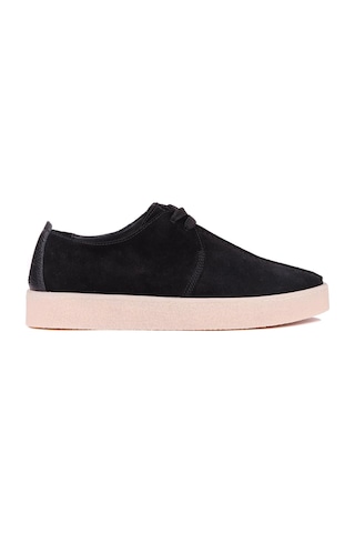 Shoetyle - Siyah Hakiki Süet Bağcıklı Erkek Günlük Ayakkabı 666-21-1247 Siyah