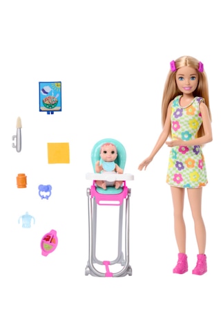Barbie HTK35 Bebek Bakıcısı Skipper ve Aksesuarları Oyun Setleri