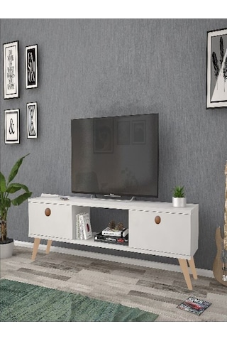 Mbes Mobilya Eda Beyaz 140 Cm Tv Ünitesi