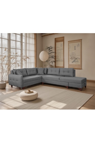 Eymense Cloft Köşe Koltuk Gri