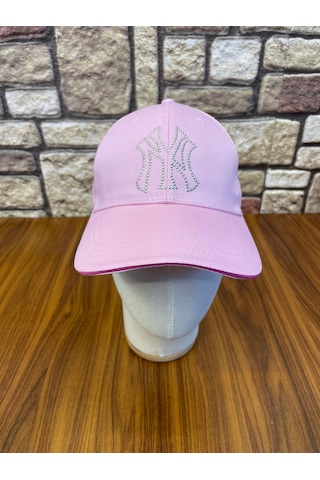Hamze Ny Yankees New York Detaylı Beyzbol Gabardin Cap Şapka Pudra