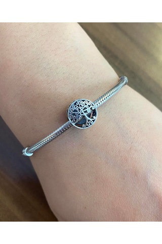 Kadın Hayat Ağacı Model Gümüş Charm