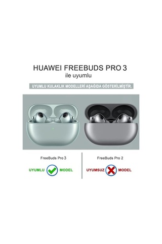 Pro 3 Kılıf Askılı Mat Silikon Siyah Freebuds Pro 3 İle Uyumlu Kılıf - Siyah
