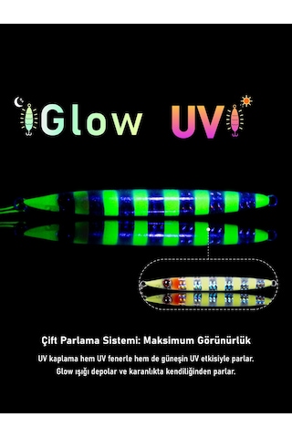 Jig, Zoka, Suni Yem, Glow Uv Metal Jig, 60gr 10cm Razor 60
