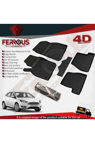 Ford Focus 4 Sedan 4D Paspas Siyah ve İ.Z Bagaj Havuzu 2015 Üstü