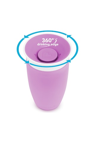 Munchkin Mucize 360° Alıştırma Bardağı, 12 Ay+, 296 ML Mor