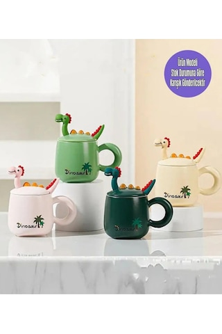 Dinazor Figürlü Seramik Kupa 1937 Sarı