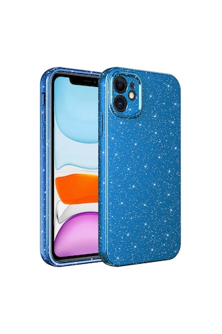 Apple Uyumlu iPhone 11 Kılıf Kamera Korumalı Simli Silikon Üstün Koruma Vardar Yeşil