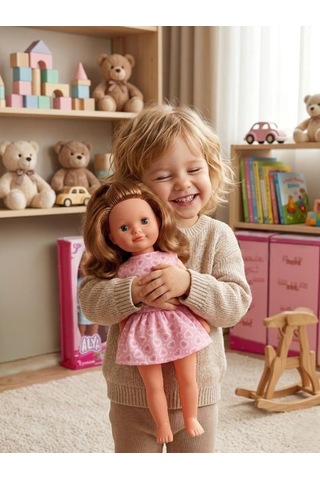 Alya Türkçe Konuşan Etkileşimli Eğitici Oyuncak Bebek 40 Cm Kafası Ve Kolları Et Bebek 46044881