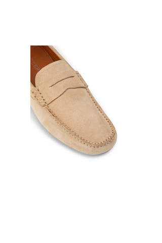 Deery Erkek Hakiki Süet Bej Penny Loafer - E0920mbejc01