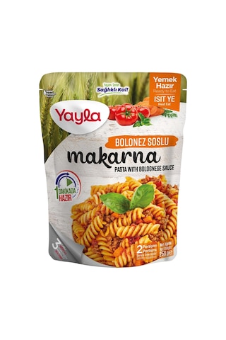 Yayla Yemek Hazır Bolonez Soslu Makarna 250 G