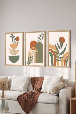 Artavessa 3 Parça Ahşap Çerçeve Görünümlü Mdf Tablo Seti - ERSYCRVSZ3SET25 15 x 20 15 x 20