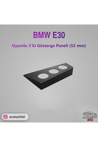 Bmw E30 Uyumlu 3'lü Gösterge Paneli 52 Mm