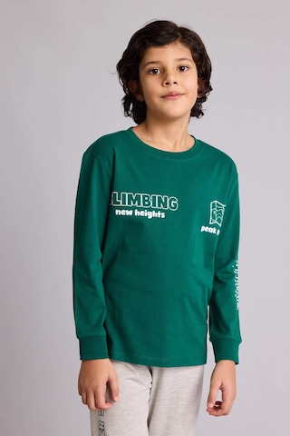 Defacto Regular Fıt 2li Pijama Takımı Erkek Çocuk G9972a826spgn651 Yeşil-gn651