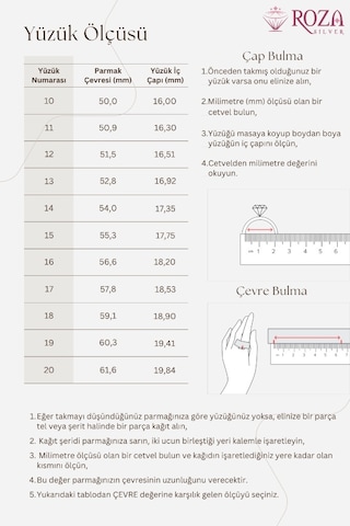 Roza Silver Zirkon Taşlı Gold Minimal Tamtur Gümüş Yüzük Rr10003