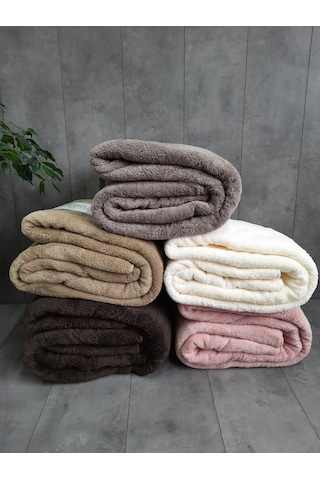 Aurora Siyah Renk Welsoft Peluş Çift Kişilik Battaniye 185 X 220 Siyah