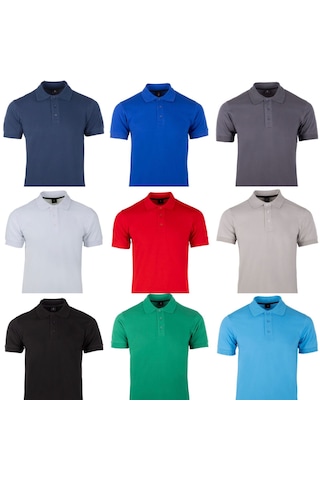 Polo Yaka Kısa Kol Pike Kumaş Tshirt