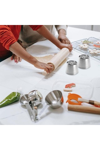 Paslanmaz Çelik Çiçek Sıkma Ağızlığı Ev Pişirme Aletleri Yaratıcı Buzlanma Ucu Pasta Borusu Ucu Mutfak Aletleri Aksesuarları Gümüş