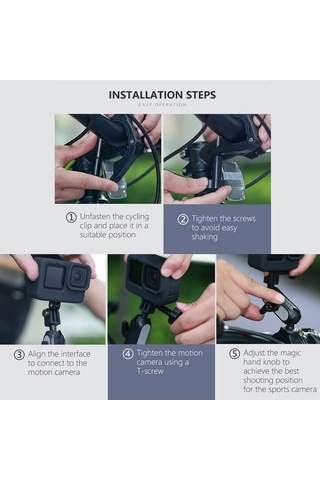 Ebitda 360 Dönebilen Bisiklet Gopro Aparatı - 12/11/10/9/8/7 Uyumlu