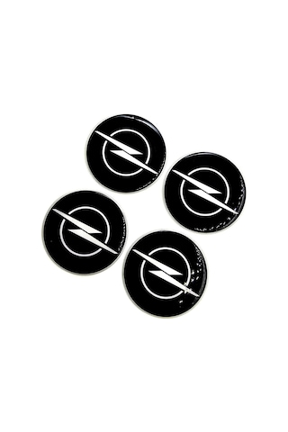 Opel Tasarım Damla Sticker Siyah Opel Jant Göbeği 5.5cm Uyumlu
