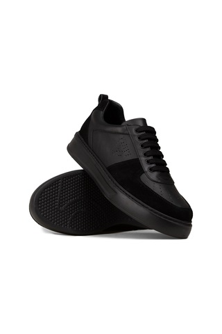 Deery Erkek Hakiki Deri Siyah Sneaker Ayakkabı - 02014msyhc01 Siyah