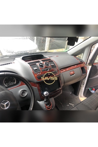 Mercedes Vito uyumlu Gül desenli Maun Full Set,Torpido Konsol Kaplama , Maun Kaplama (Gül desenli)