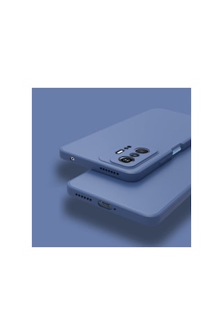 Xiaomi Mi 11t Pro Ile Uyumlu Kılıf Lansman Içi Kadife Kamera Korumalı Silikon Case Col23794-mavi