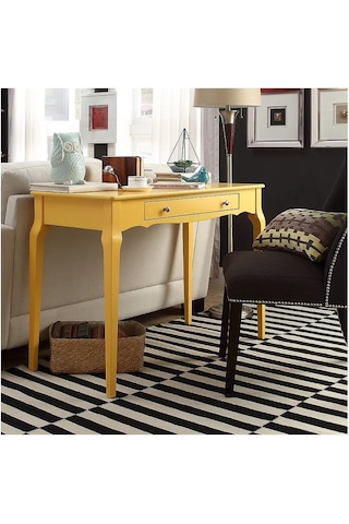 Wooding 120 Cm Masif Sarı Lake Bonamy Çalışma Masası Sarı