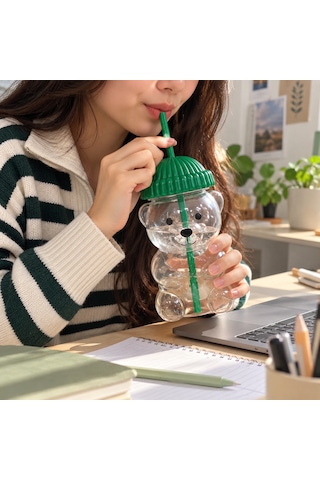 Bearista Ayıcık Tasarımlı Pipetli Bardak