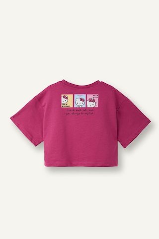 Defacto Hello Kitty Oversıze Tişört Kız Bebek H0674a526smpn73 Pembe-pn73
