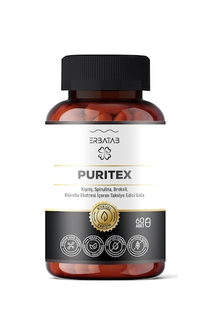Erbatab Puritex Takviye Edici Gıda 60 Kapsül