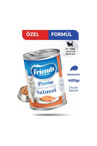 Premium Somonlu Yetişkin Kedi Konservesi 400 Gr Yaş Mama Premium Somonlu Yetişkin Kedi Konservesi 400 Gr Yaş Mama