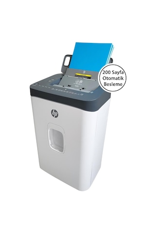 Hp Oneshred Auto 200cc Otomatik Beslemeli 200 Sayfa Evrak İmha Makinesi-p4-çapraz Kesim-4,3x12mm-28lt
