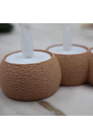 Bşkvirgo Modern Tealight Mumluk Led Mum Tutucu Dekoratif Işıklı Mumluk Bsk2026 Çok Renkli