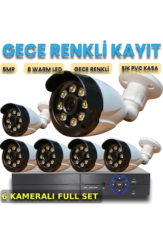 Guardian-x 6'lı Aı Core Full Color Gece Renkli Stratejik Gözetim Ağı