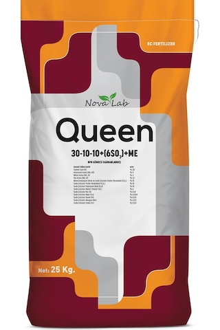 Queen 30 10 10 + 6So3 + Me Npk Suda Çözünür DaMLama Gübresi 25 KG