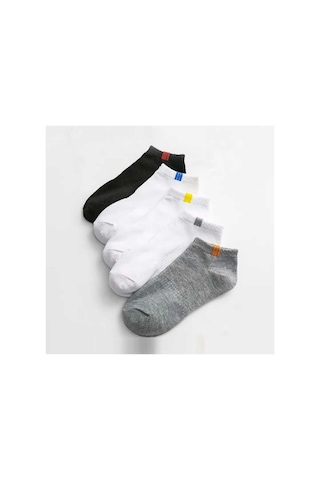 Worthy Socks 5'li Patik Bilek Çorap 5 Çift Lastik Kare