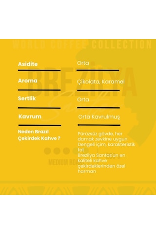 Addis Ababa Coffee - Dünya Kahvesi - Arabica - Brezilya Santos - 250 G