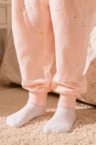 Babyhola Yazlık Müslin Çocuk Uyku Tulumu 1-8 Yaş Unisex Kısa Kollu %100 Pamuk 2703 Pembe