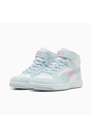 Puma Rebound Slam Mıd Faded Glow Çocuk Ayakkabısı Çok Renkli