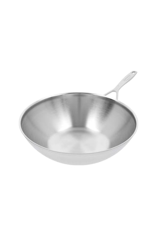 5 Katmanlı 30 Cm Wok Tava, I Ndüksiyon Uyumlu, Silvinox Yüzey Çok Renkli