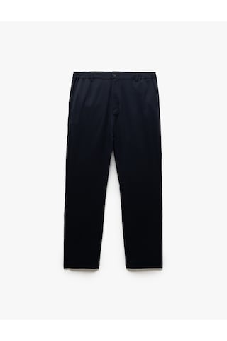 Koton Düğmeli Viskon Karışımlı Chino Cep Detaylı Kumaş Pantolon Lacivert 5spm40001hw Lacivert