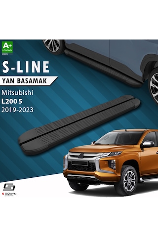 S-dizayn Mitsubishi L200 5 Makyajlı S-line Siyah Yan Basamak 203 Cm 2019-2023